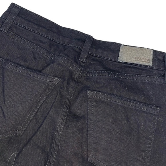 CARMAR | WOMEN BLACK DISTRESSED STRAIGHT SKINNY LEG DENIM JEANS, SIZE 25 - Picture 6 of 7